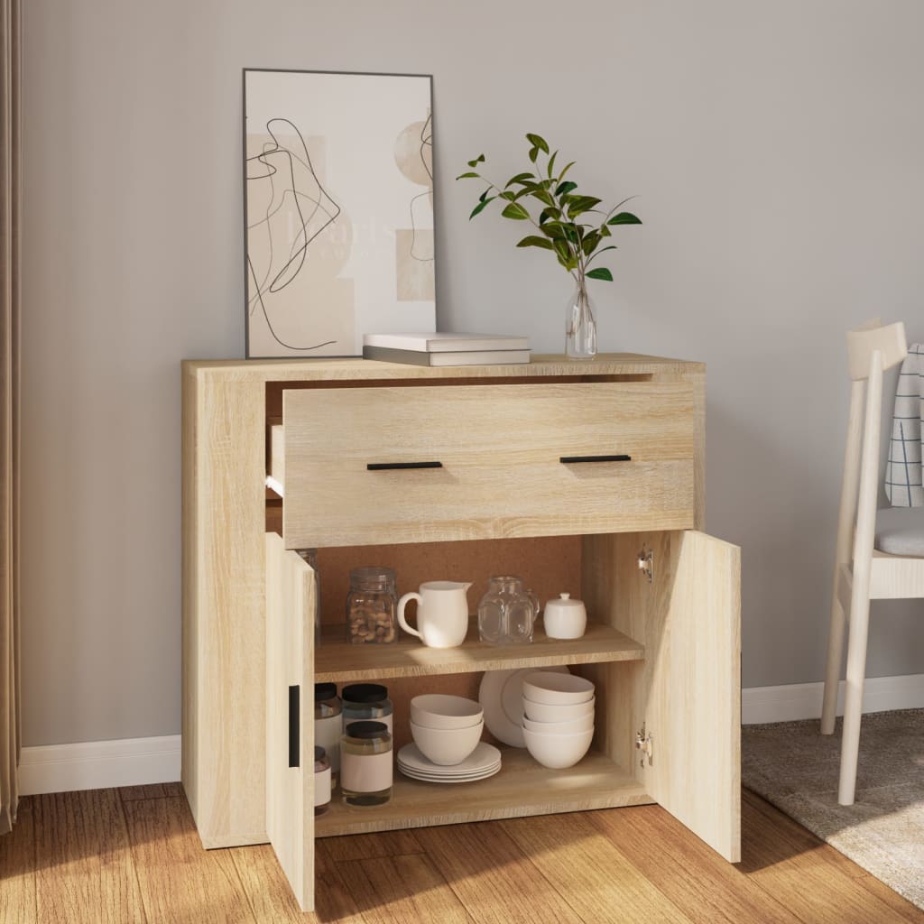 Sideboard Sonoma-Eiche 80x33x70 cm Holzwerkstoff