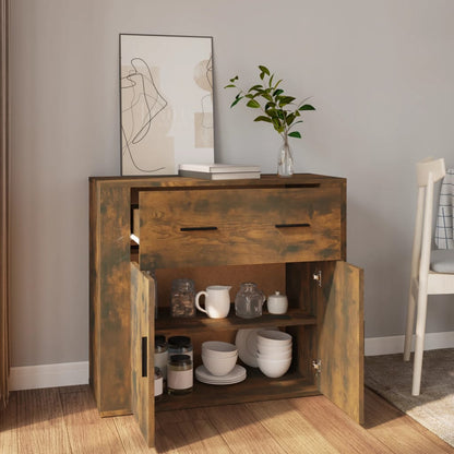 Sideboard Räuchereiche 80x33x70 cm Holzwerkstoff