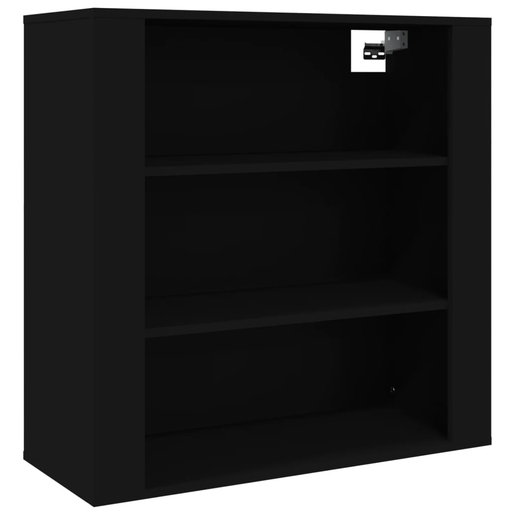 Wandschrank Schwarz 80x33x80 cm Holzwerkstoff