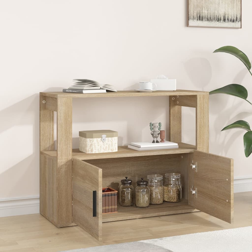 Sideboard Sonoma-Eiche 80x30x60 cm Holzwerkstoff