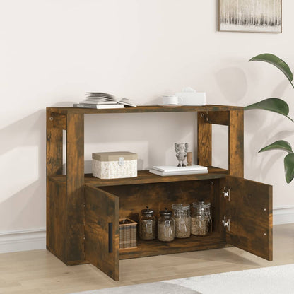 Sideboard Räuchereiche 80x30x60 cm Holzwerkstoff