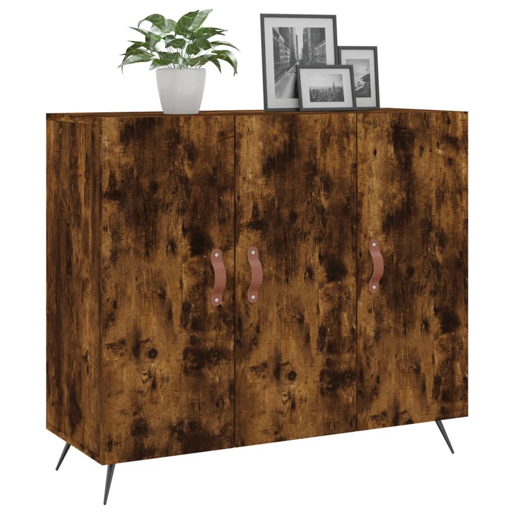 Sideboard Räuchereiche 90x34x80 cm Holzwerkstoff