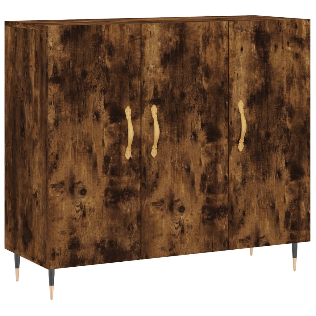 Sideboard Räuchereiche 90x34x80 cm Holzwerkstoff