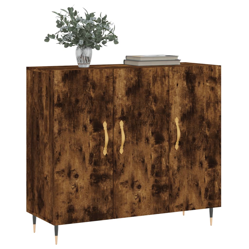 Sideboard Räuchereiche 90x34x80 cm Holzwerkstoff