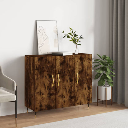 Sideboard Räuchereiche 90x34x80 cm Holzwerkstoff