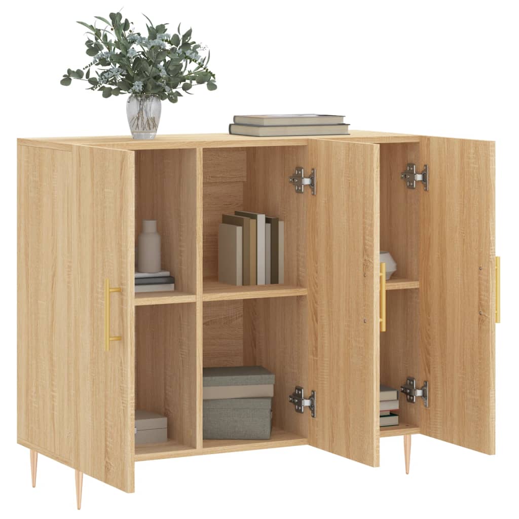 Sideboard Sonoma-Eiche 90x34x80 cm Holzwerkstoff