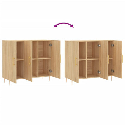 Sideboard Sonoma-Eiche 90x34x80 cm Holzwerkstoff