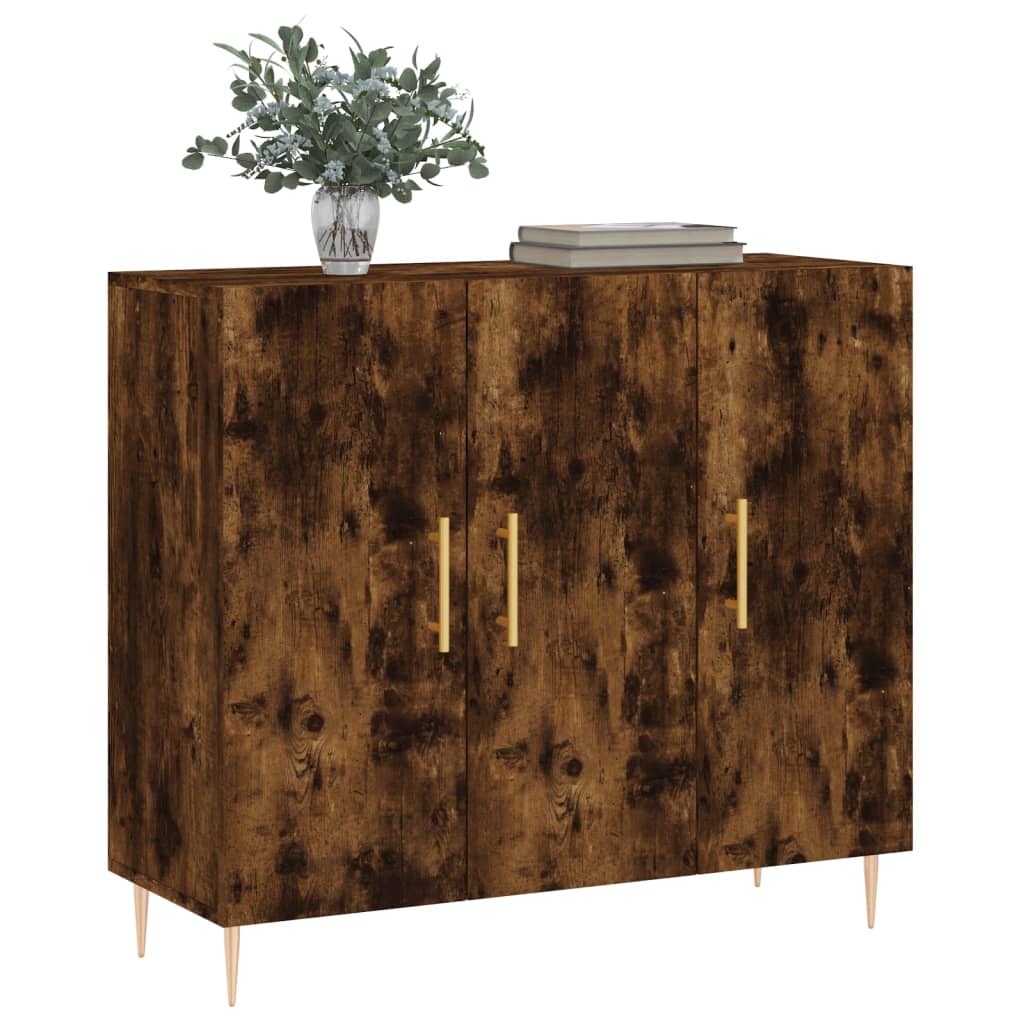 Sideboard Räuchereiche 90x34x80 cm Holzwerkstoff