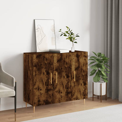 Sideboard Räuchereiche 90x34x80 cm Holzwerkstoff