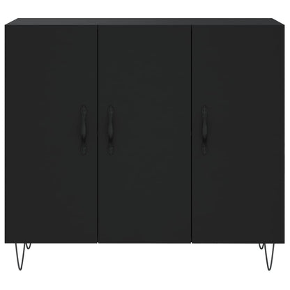 Sideboard Schwarz 90x34x80 cm Holzwerkstoff