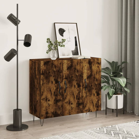 Sideboard Räuchereiche 90x34x80 cm Holzwerkstoff