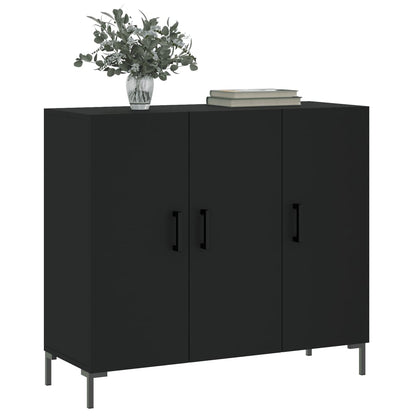 Sideboard Schwarz 90x34x80 cm Holzwerkstoff