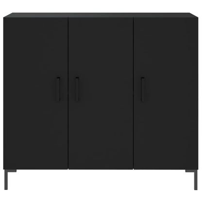 Sideboard Schwarz 90x34x80 cm Holzwerkstoff