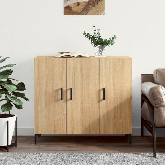 Sideboard Sonoma-Eiche 90x34x80 cm Holzwerkstoff