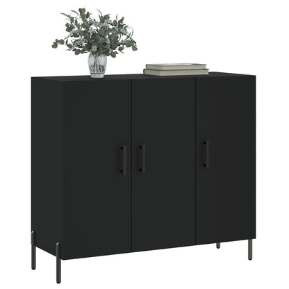 Sideboard Schwarz 90x34x80 cm Holzwerkstoff