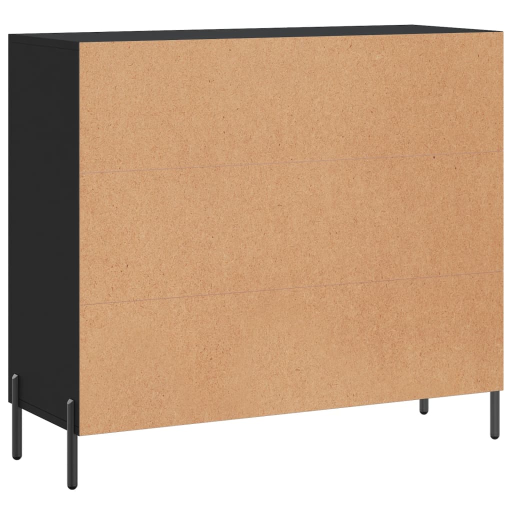 Sideboard Schwarz 90x34x80 cm Holzwerkstoff