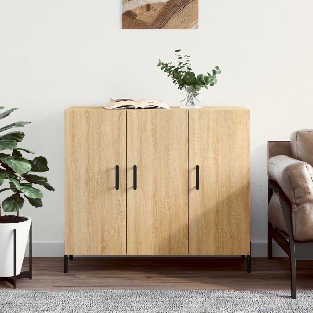 Sideboard Sonoma-Eiche 90x34x80 cm Holzwerkstoff