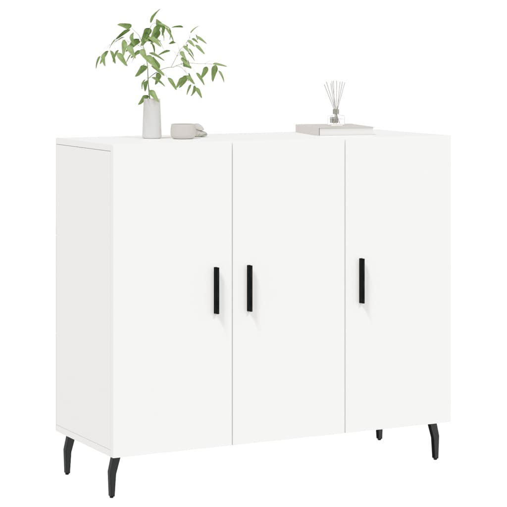 Sideboard Weiß 90x34x80 cm Holzwerkstoff