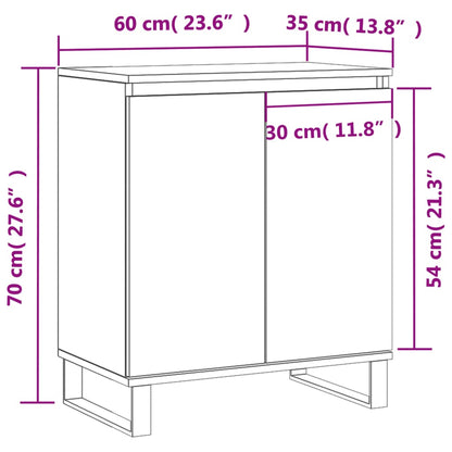 Sideboard Räuchereiche 60x35x70 cm Holzwerkstoff