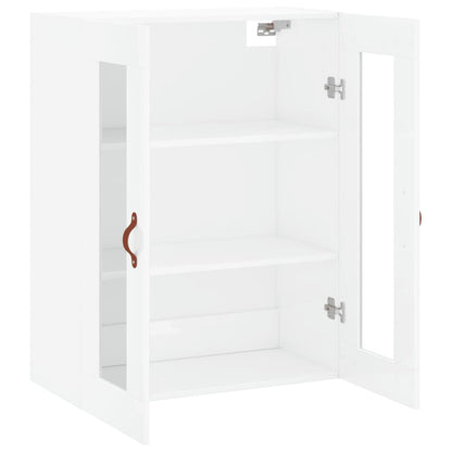 Wandschrank Hochglanz-Weiß 69,5x34x90 cm