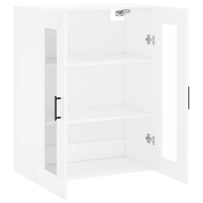 Wandschrank Hochglanz-Weiß 69,5x34x90 cm