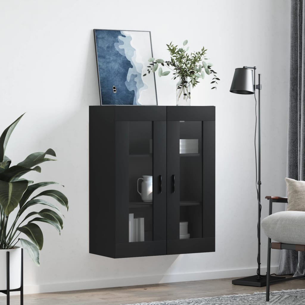 Wandschrank Schwarz 69,5x34x90 cm