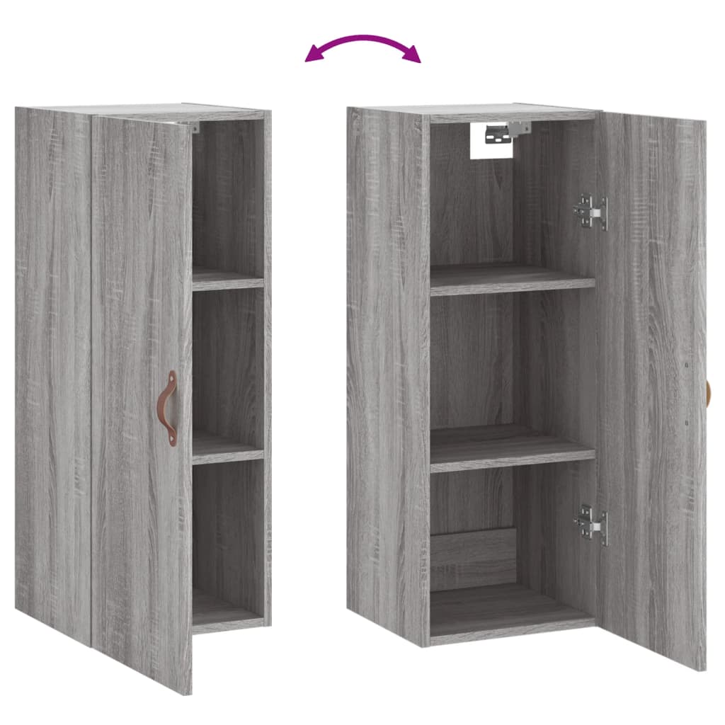 Wandschrank Grau Sonoma 34,5x34x90 cm