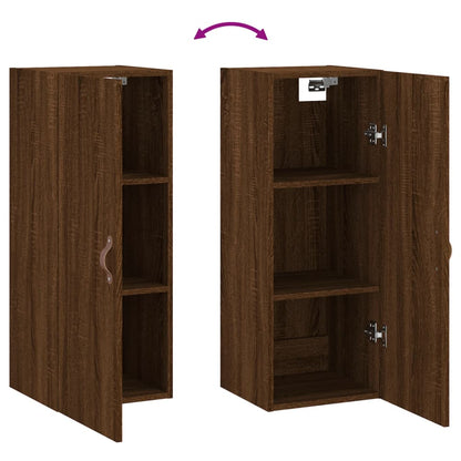 Wandschrank Braun Eichen-Optik 34,5x34x90 cm