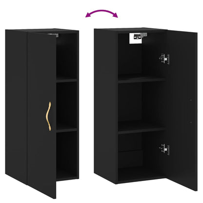 Wandschrank Schwarz 34,5x34x90 cm