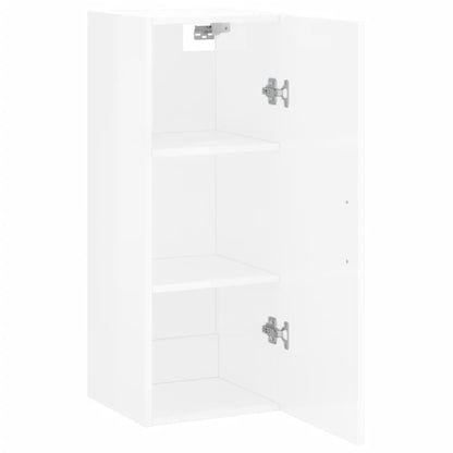 Wandschrank Hochglanz-Weiß 34,5x34x90 cm