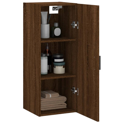 Wandschrank Braun Eichen-Optik 34,5x34x90 cm