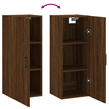 Wandschrank Braun Eichen-Optik 34,5x34x90 cm