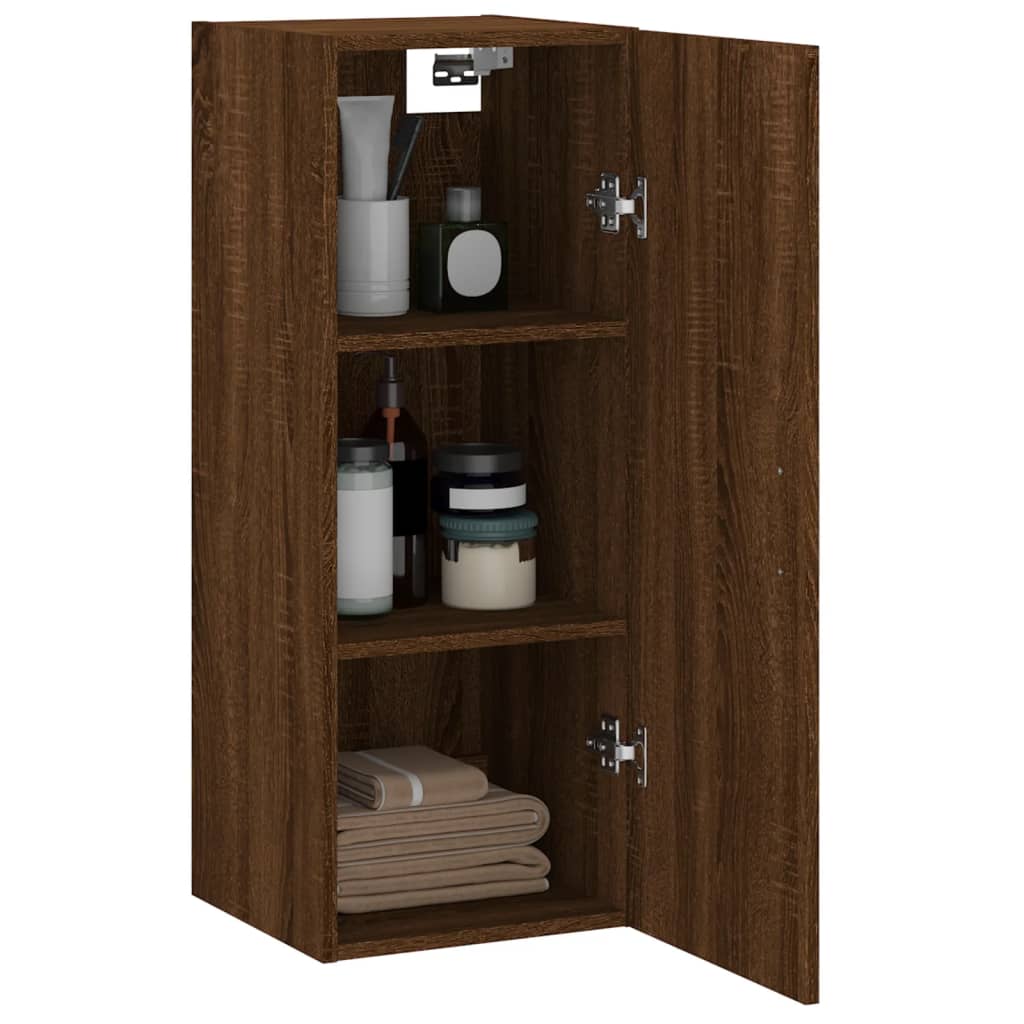 Wandschrank Braun Eichen-Optik 34,5x34x90 cm