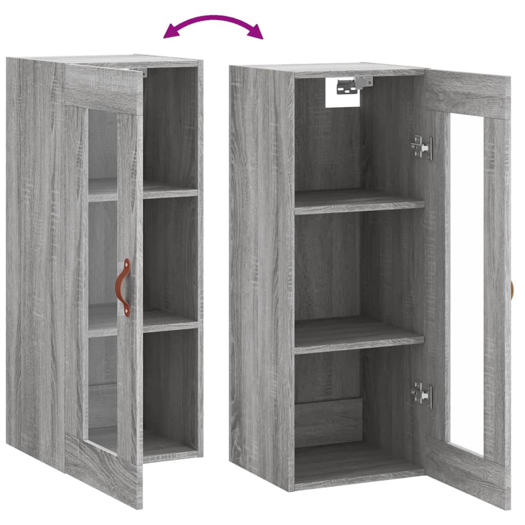 Wandschrank Grau Sonoma 34,5x34x90 cm