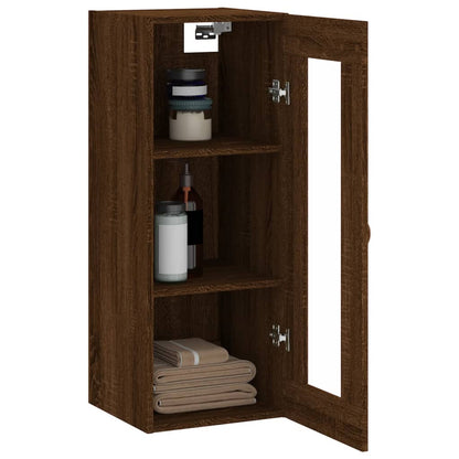 Wandschrank Braun Eichen-Optik 34,5x34x90 cm