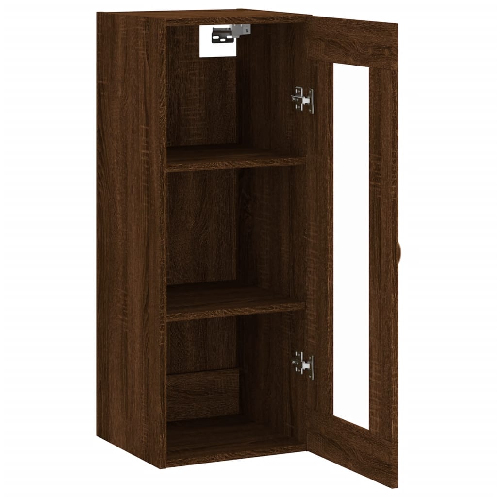 Wandschrank Braun Eichen-Optik 34,5x34x90 cm