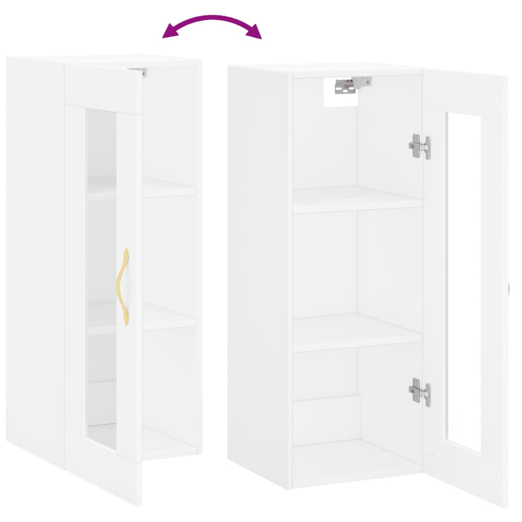 Wandschrank Weiß 34,5x34x90 cm