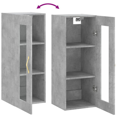 Wandschrank Betongrau 34,5x34x90 cm