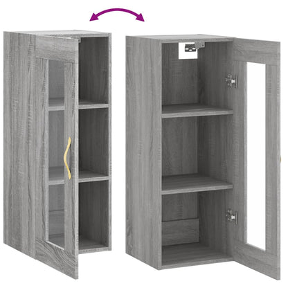 Wandschrank Grau Sonoma 34,5x34x90 cm