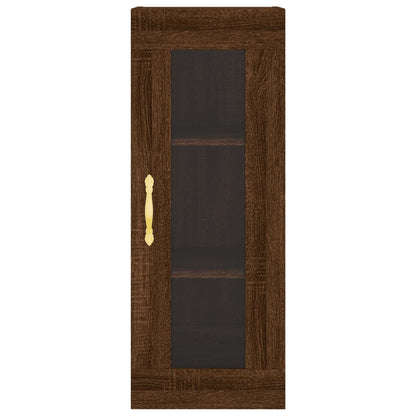 Wandschrank Braun Eichen-Optik 34,5x34x90 cm