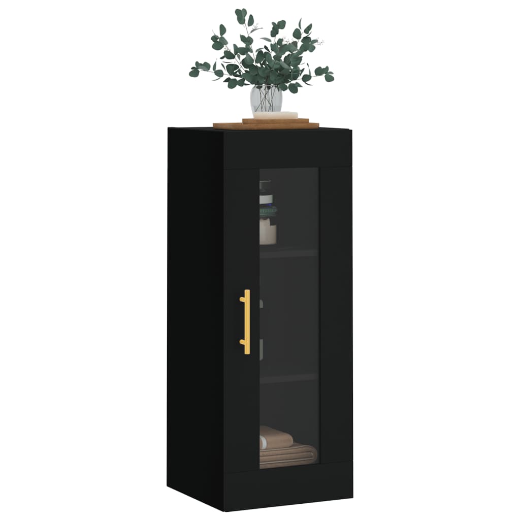 Wandschrank Schwarz 34,5x34x90 cm