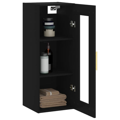 Wandschrank Schwarz 34,5x34x90 cm