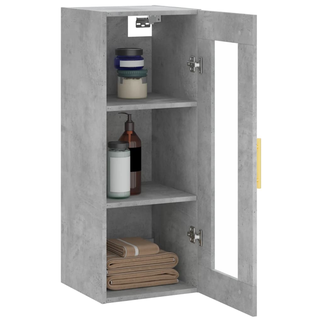 Wandschrank Betongrau 34,5x34x90 cm