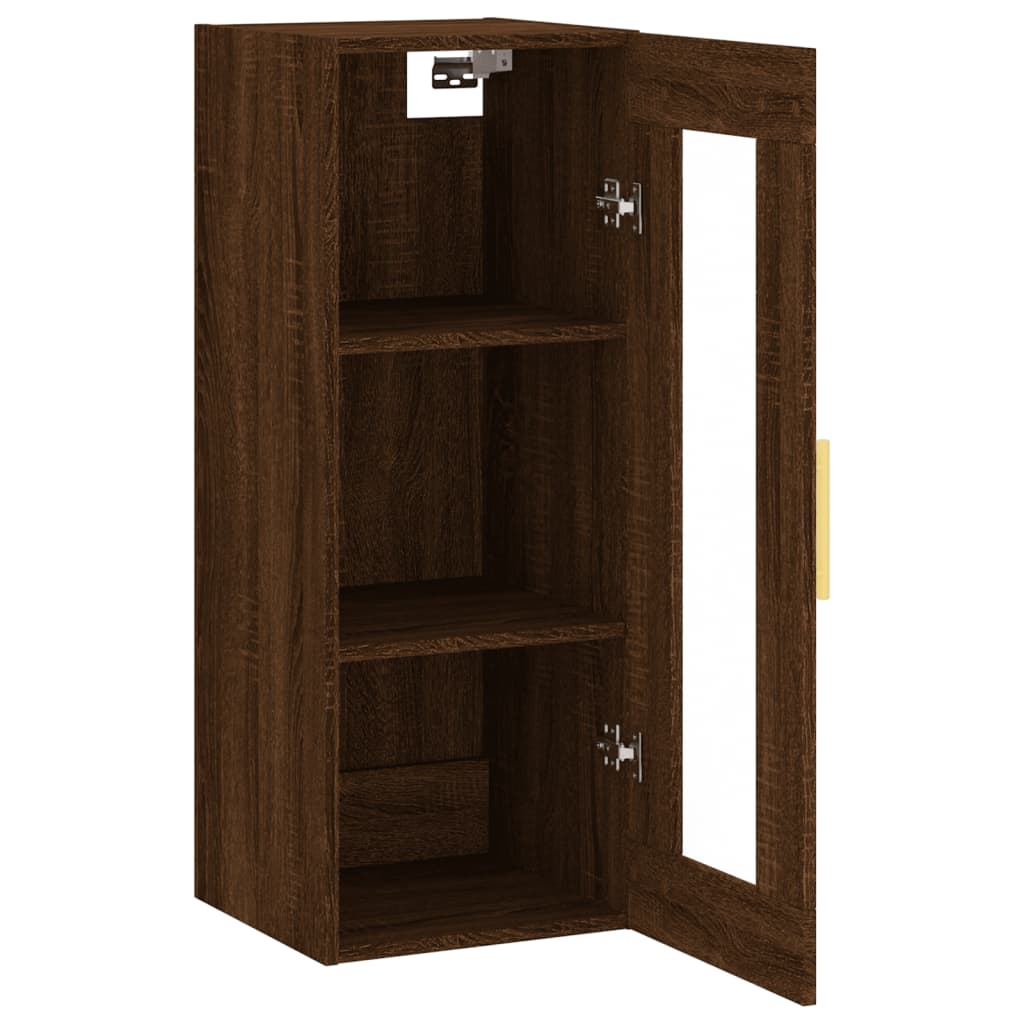 Wandschrank Braun Eichen-Optik 34,5x34x90 cm