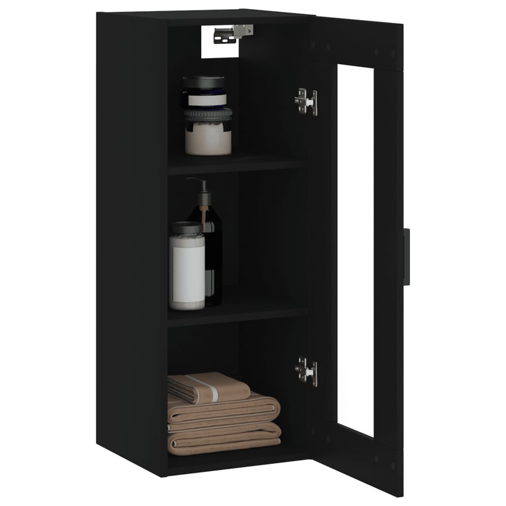 Wandschrank Schwarz 34,5x34x90 cm