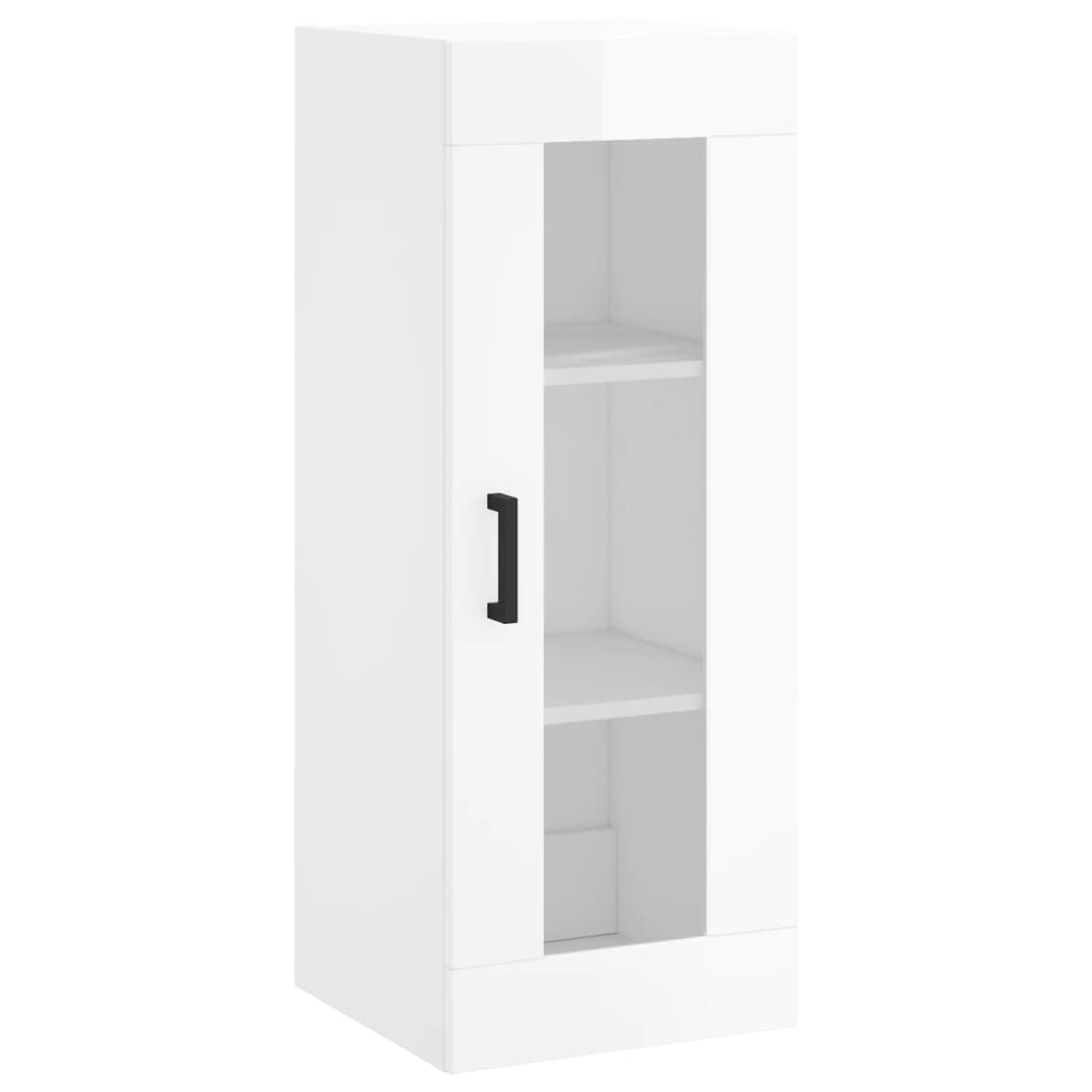 Wandschrank Hochglanz-Weiß 34,5x34x90 cm