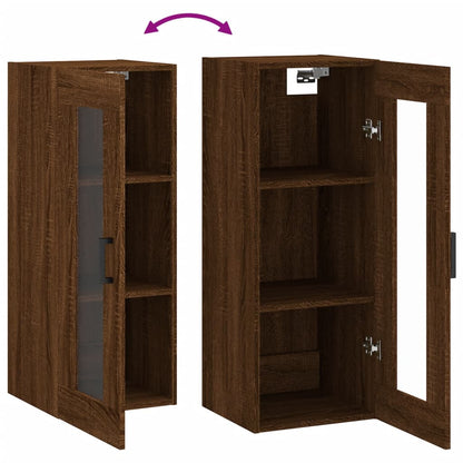 Wandschrank Braun Eichen-Optik 34,5x34x90 cm