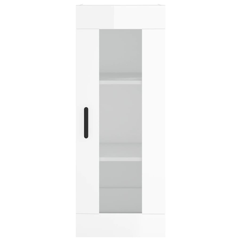 Wandschrank Hochglanz-Weiß 34,5x34x90 cm