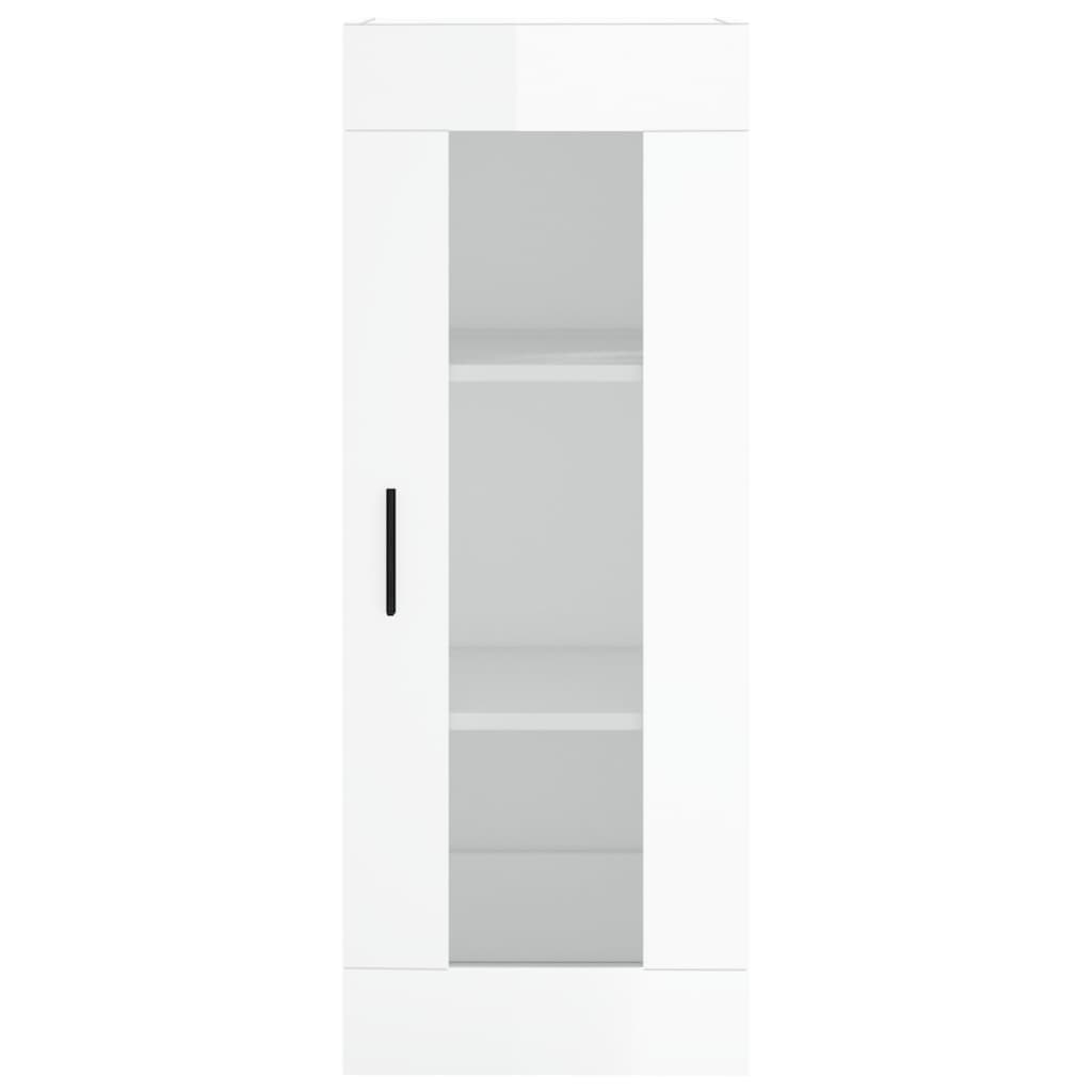 Wandschrank Hochglanz-Weiß 34,5x34x90 cm