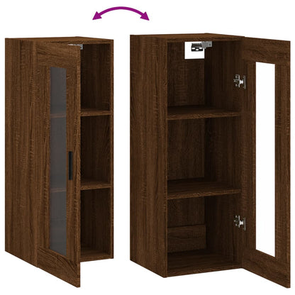 Wandschrank Braun Eichen-Optik 34,5x34x90 cm